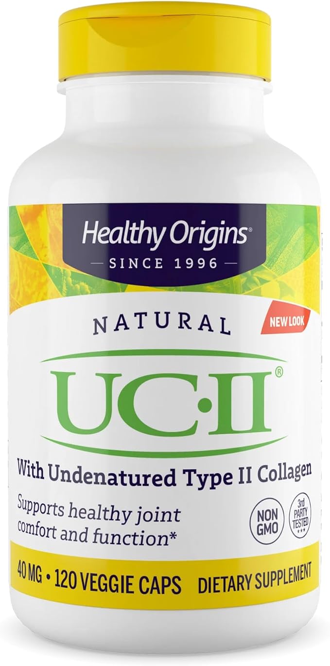 Healthy Origins UC-II 40 mg (Undenatured Type II Collagen Non-GMO Gluten Free Joint Support) 120 Veggie Caps