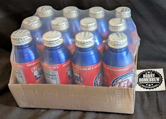 12PK Fitz's Premium Root Beer St Louis Craft Soda 16oz Aluminum Bottles (Full Case)