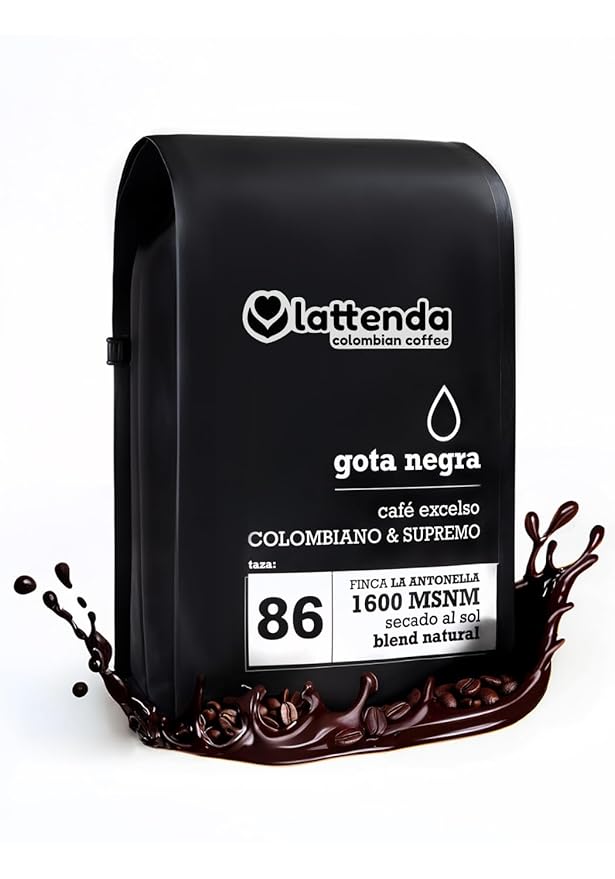 Lattenda Gota Negra Medium Roast Specialty Coffee (Ground) 340 Gr. - Caf Especial Colombiano Tostado