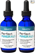 AquaTru Perfect Minerals – Mineral Drops for Water – Enrich with 72 Trace Minerals Including Magnesium Zinc &amp Calcium – 60ml Bottle Mineralizes Up to 230 Liters of Water (Pack of 2)