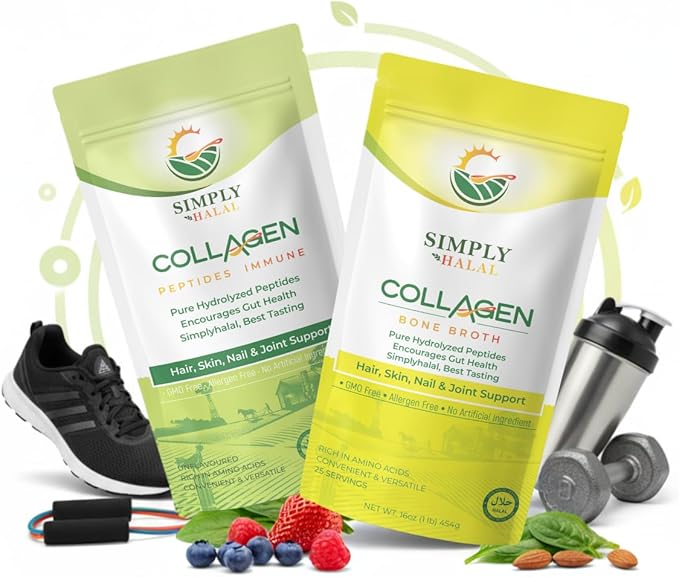 Collagen &amp Bone Broth Collagen Combo – 2 Pack Protein Powder for Women &amp Men – Supports Gut Health Joint Recovery &amp Immunity – Clean Ingredients Keto Friendly