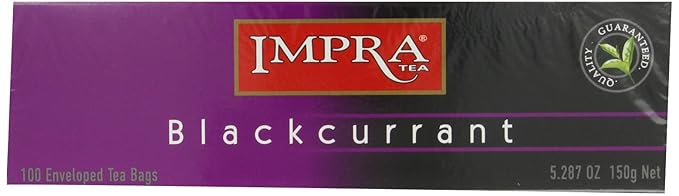 Impra Black Currant Tea 100-Count Tea Bags (Pack of 6)