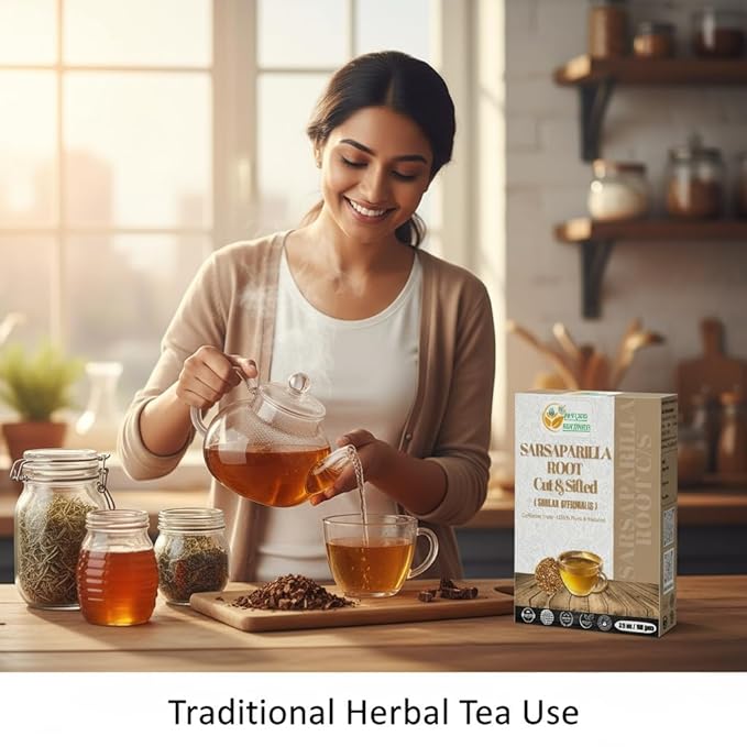 Herbs Botanica Sarsaparilla Root Natural (Sasperella Root Hemidesmus Indicus) Natural Blood Purifier for Skin Health Immunity &amp Joint Support Herbal Tea Ingredient 1 lb
