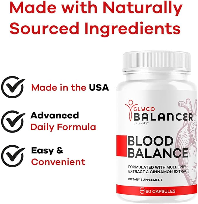 Glyco Balancer Capsules - Official GlycoBalancer Supplement Support Pills Advanced Formula All Natural Premium Ingredinets for Health Support Vitamins and Wellness 60 Capsules for 1 Month