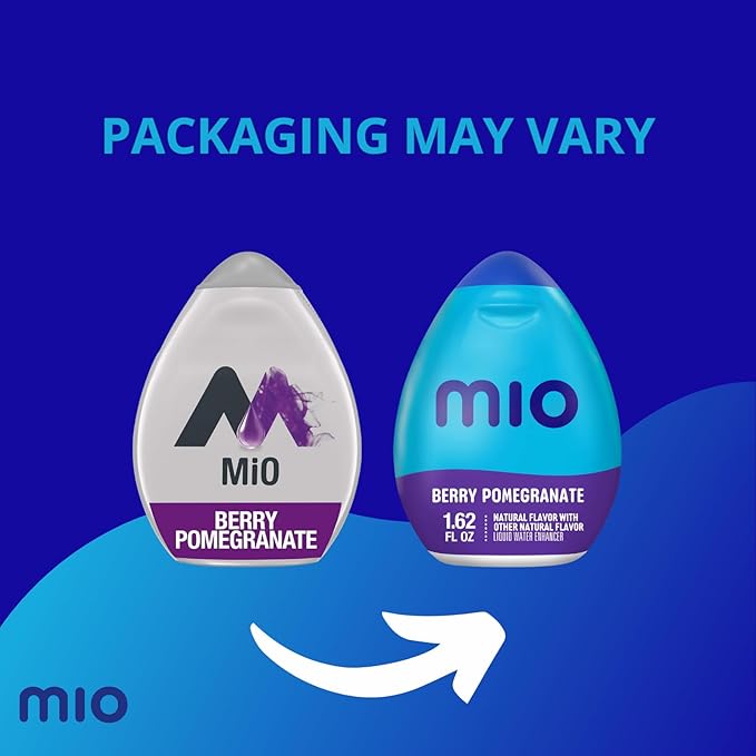 Mio Energy Water Enhancer Variety Pack 1.62 fl oz 4 Flavors (Tropical Fusion Strawberry Pineapple Black Cherry Green Thunder) with Caffeine and B-Vitamins Zero Sugar