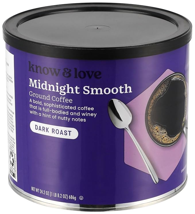 Know &amp Love Midnight Smooth Coffee Can 24.2 Ounce