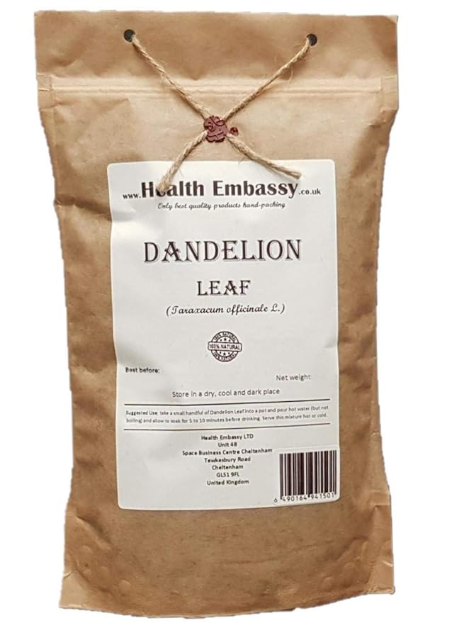 Health Embassy Dandelion Leaf Tea | Taraxacum Officinale L | Herbal Tea (100g)