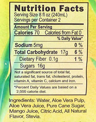 VIVALOE Mango Aloe 16.9fl oz (12 Pack)