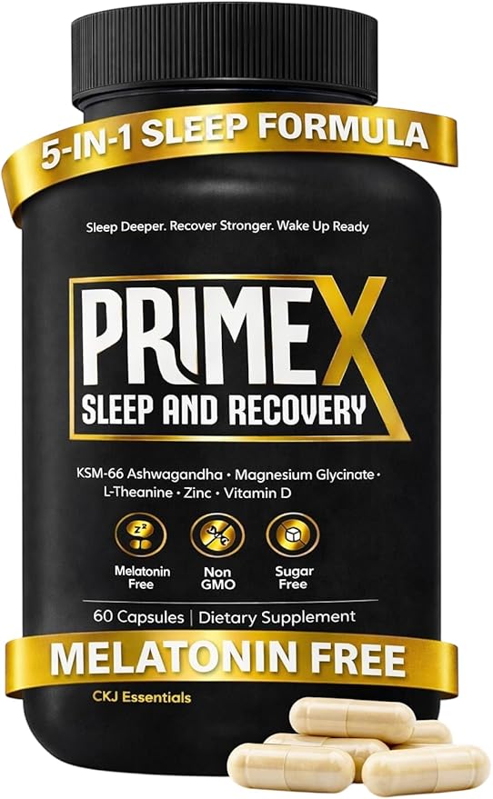 Sleep Aid Without Melatonin- Deep Sleep Supplement with KSM-66® Ashwagandha and Magnesium Glycinate for Nighttime Relaxation Recovery &amp Restful Sleep- with L-Theanine Zinc &amp Vitamin D3 (30 S