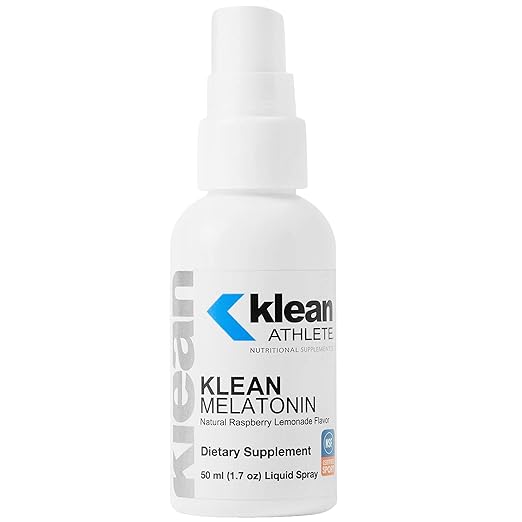 Klean Athlete Klean Melatonin | Sleep Supplement to Support Healthy Sleep-Wake Cycles and Exercise Recovery | 1.7 Ounces Liquid Spray | Raspberry Lemonade Flavor