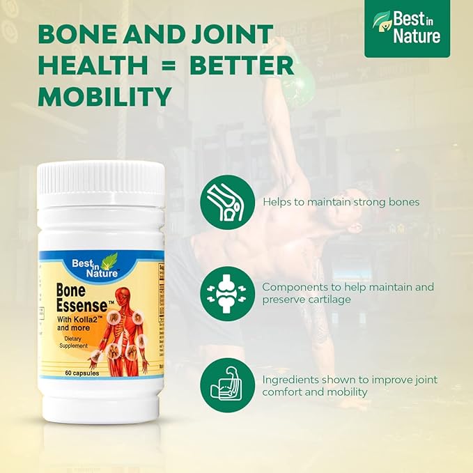 Bone Essense with Kolla2 (Type II Collagen) - Bone and Joint Health Supplement. (60 Count)