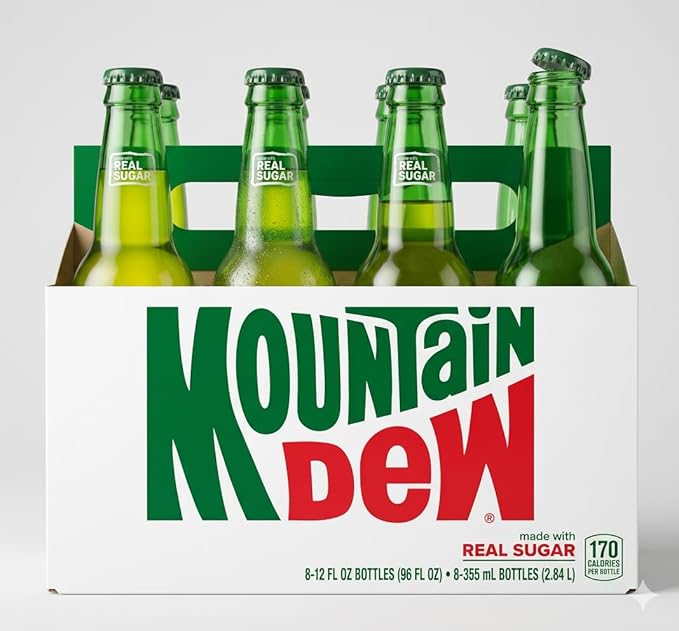 REAL SUGAR MTN D 8 count glass bottle 12 fl pack