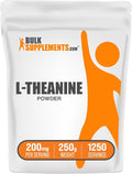 BulkSupplements.com L-Theanine Powder - L-Theanine Supplement L-Theanine 200mg - Amino Amino Supplement Pure &amp Gluten Free 200mg per Serving 250g (8.8 oz) (Pack of 1)