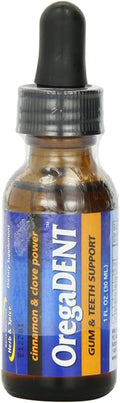 NORTH AMERICAN HERB &amp SPICE OregaDENT Topical Oil - 1 fl. oz. - Healthy Teeth and Gums Support - Oral Health - Freshens Breath - Oregano Clove and Cinnamon Oil - Non-GMO - 220 Total Servings