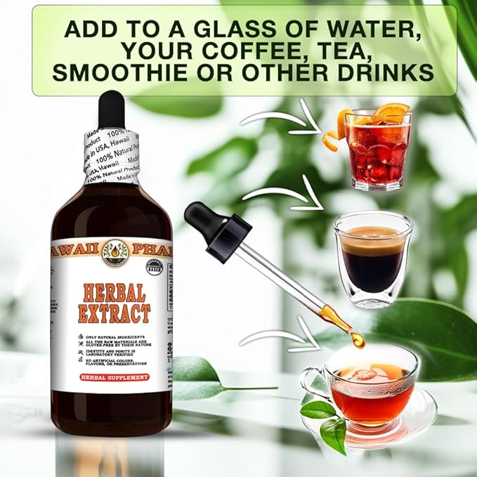 Hawaii Pharm California Poppy Alcohol-Free Extract Glycerite for Calming Nervous System Promotes Relaxation Supports Sleep Eases Tension - 4 fl.oz