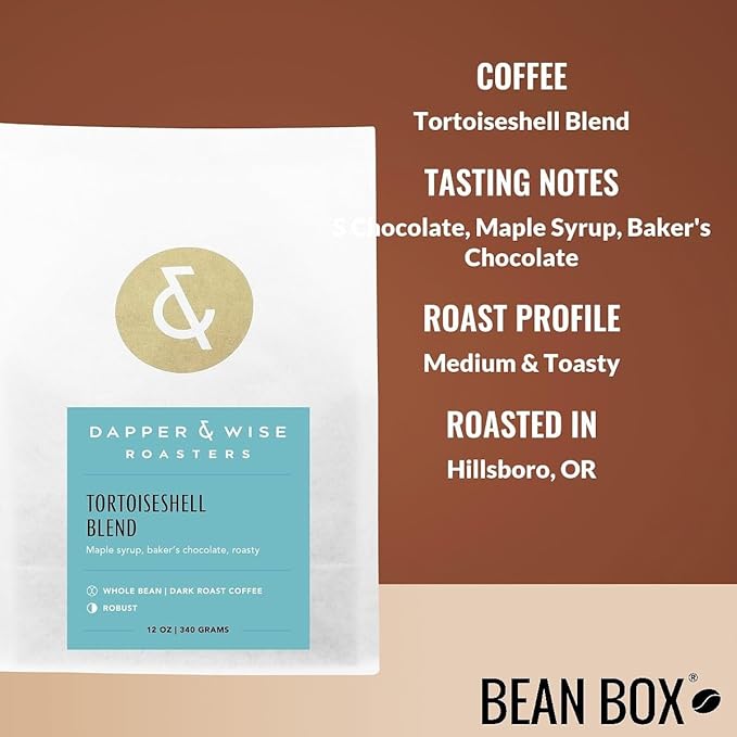 Bean Box Coffee Sampler - Roasted by Dapper 4-Pack Whole Bean Coffee Gourmet Coffee