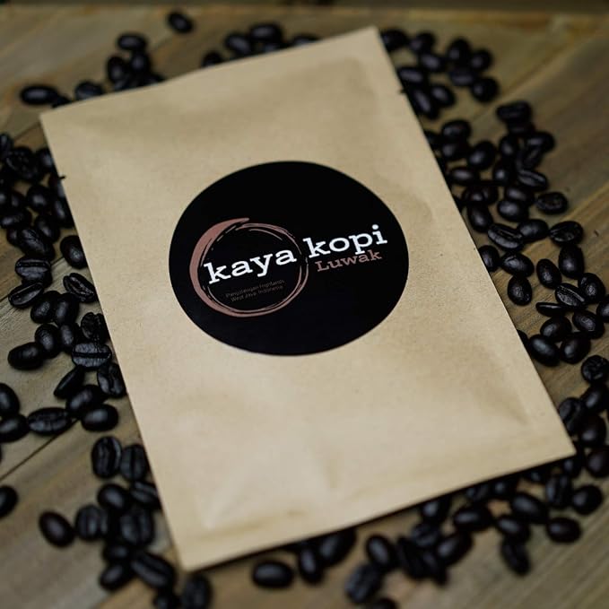 Premium Kaya Kopi Luwak From Indonesia Wild Palm Civets Arabica Coffee Beans 16 Ounce Light Roast Whole Bean