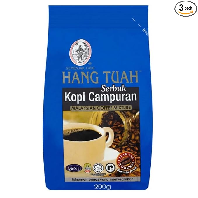 Hang Tuah Malaysian Coffee Mixture 200g (Robusta 3 Count)