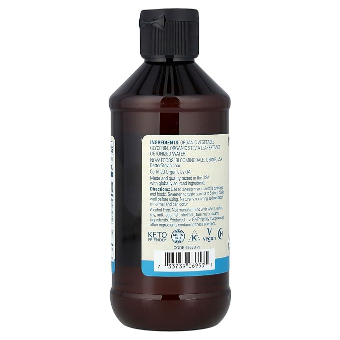 Now Foods Stevia Glycerite 8 Fl Ounces (Packaging May Vary)