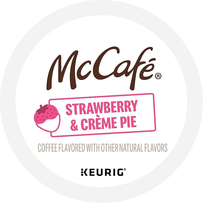McCafé Strawberry &amp Crème Pie Light Roast Flavored Coffee Single Serve Keurig® K-Cup Pods Limited Edition 96 Count