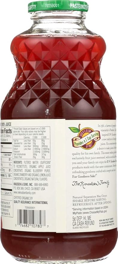 2 Savers Package:R.W. Knudsen Family Cranberry BluBerry (12x32OZ )