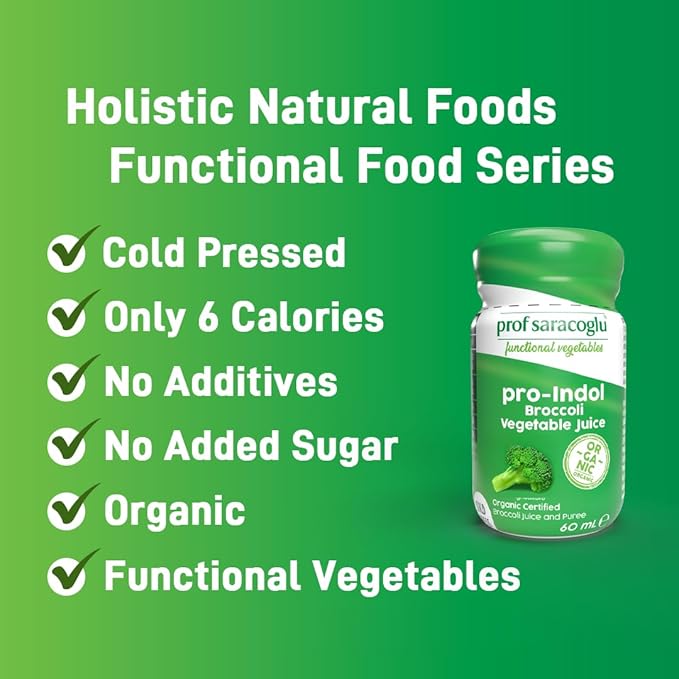 Prof Saracoglu Broccoli Shot + Parsley Lemon Shot | Plant-Based Wellness Bundle with Botanical Sprout &amp Herbal Juice Blend | Ready-to-Drink Daily Total 10 Herbal Shots