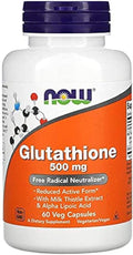 NOW Foods - Glutathione Cellular Antioxidant 500 mg. - 60 Vegetarian Capsules