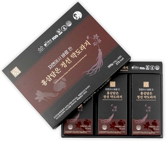 Korean Bellflower Root &amp Red Ginseng Concentrated Liquid Extract Sticks (Doraji) 10g x 30 Sticks (300g)