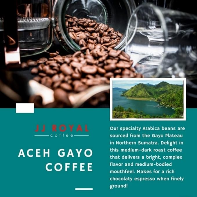 JJ Royal Coffee Aceh Gayo Arabica 200g Ground Coffee (Pack of 2)