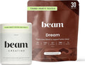 Beam Dream Sleep Powder &amp Creatine Bundle Third Party Tested Natural Sleep Aid &amp Recovery Supplement with Micronized Creatine Monohydrate Unflavored Pure Creatine Powder for Muscle Strength