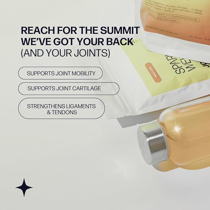 Sparkle Wellness FORTIGEL &amp TENDOFORTE Collagen Peptides | Collagen Powder with Calcium Ascorbate Vitamin C to Support Joint Mobility Tendon &amp Ligament Health | Joint Boost (No Flavor) [30-Se