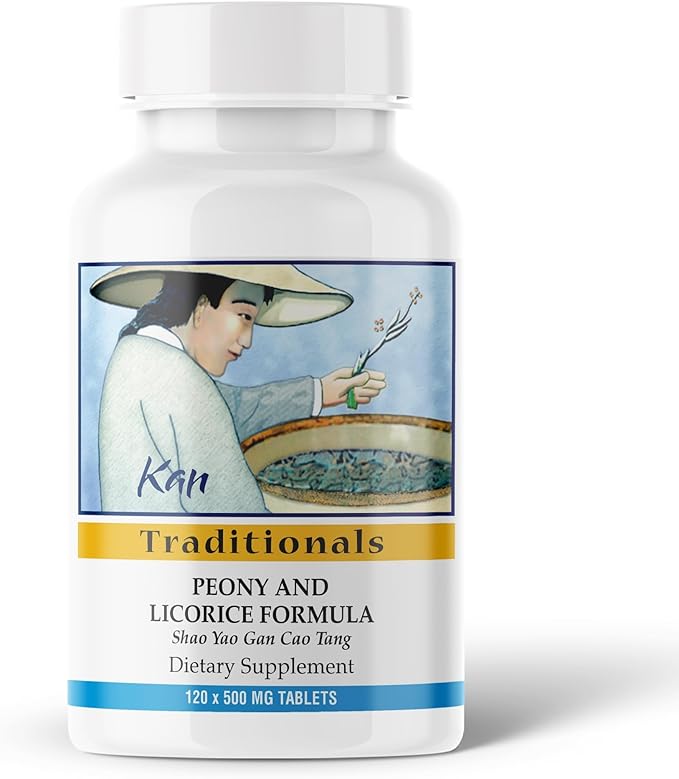 Kan Herb Company Peony &amp Licorice Formula Tablets – Traditional Chinese Herbal Blend with White Peony Root &amp Chinese Licorice to Support Liver Balance Muscle Comfort &amp Digestive Harmony