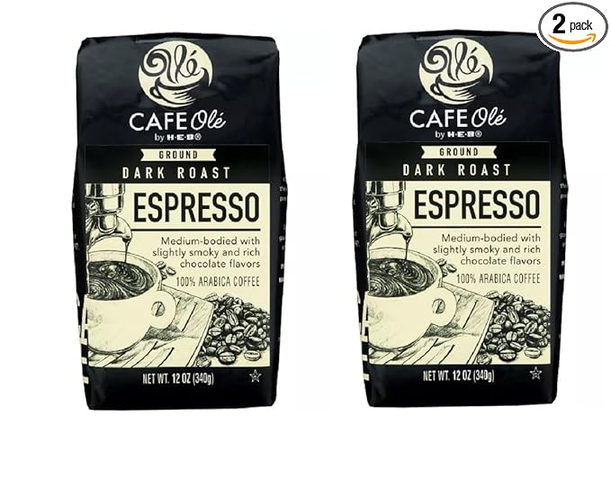 Cafe Ole HEB Ground Coffee 12oz - 2 bags (Espresso)