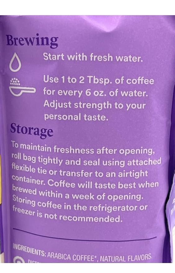 Lavender Vanilla Light Roast Ground Arabica Coffee Limited Edition Naturally Flavored12oz good and gather Pack
