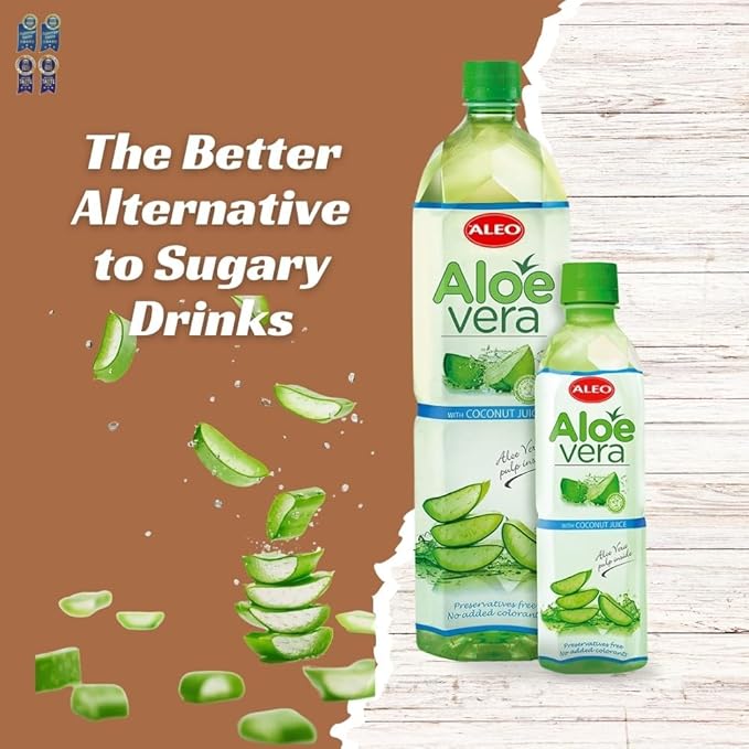 ALEO 1.5L Premium Coconut Aloe Vera Drink - Natural No Preservatives No Artificial Colors Superior Taste Award 2025
