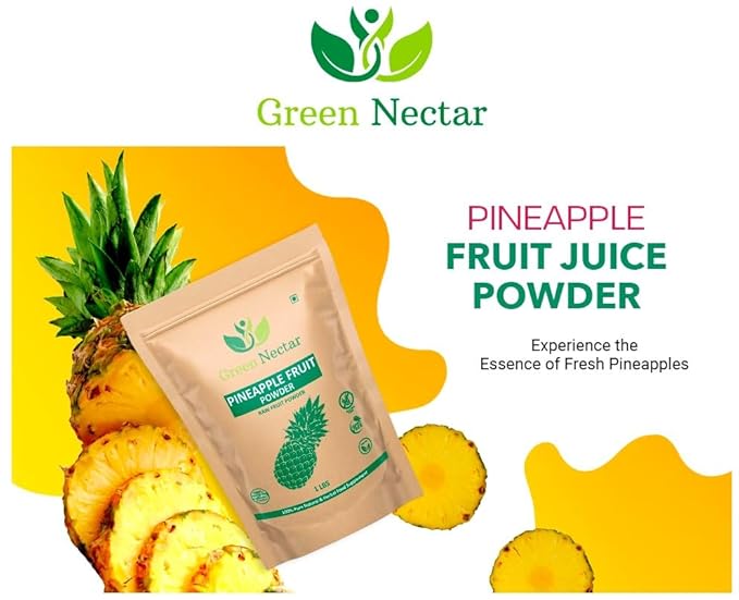 Pineapple Fruit Juice Powder Vegan Non-GMO Gluten Free 16 Ounce Concentrate for Drink Mix Smoothies Baking - Vegan Bromelain No Preservatives Artificial Flavors Sugar free Non-GMO (16 Oz -