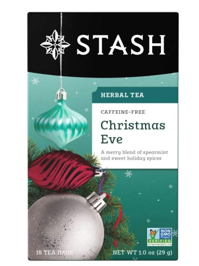 Stash Tea Christmas Eve Herbal Tea - Caffeine Free Non-GMO Project Verified Premium Tea with No Artificial Ingredients 18 Count (Pack of 6) - 108 Bags Total