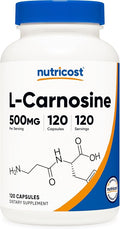 Nutricost L-Carnosine 500mg 120 Capsules - Gluten Free &amp Non-GMO