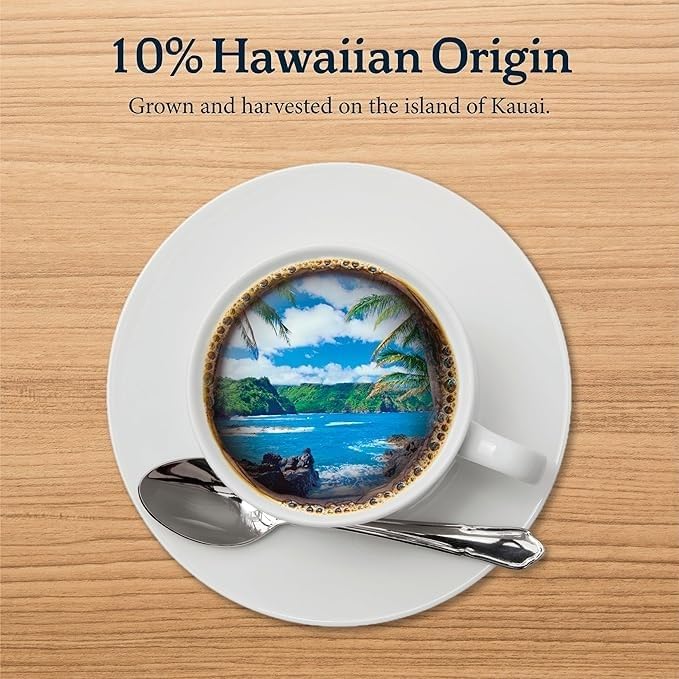 Kauai Coffee K-Cup Pods for Keurig Brewers – Arabica Coffee 10% Hawaiian – Medium Roast Banana Flavor with Creamy Vanilla – Banana Crème (Pack of 6)