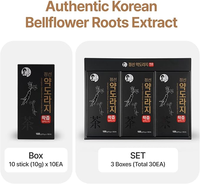 Korean Bellflower Root Extract Stick Doraji Concentrated Liquid Syrup 10g x 30 Sticks (300g)