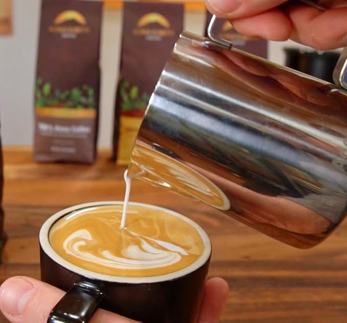 KONA EARTH 100% Kona Premium Coffee Medium Dark Roast Whole Bean 1 lb (16oz) Farm-Direct Authentic Hawaiian Kona Coffee beans from Hawaii’s Big Island Micro-Batch-Roasted