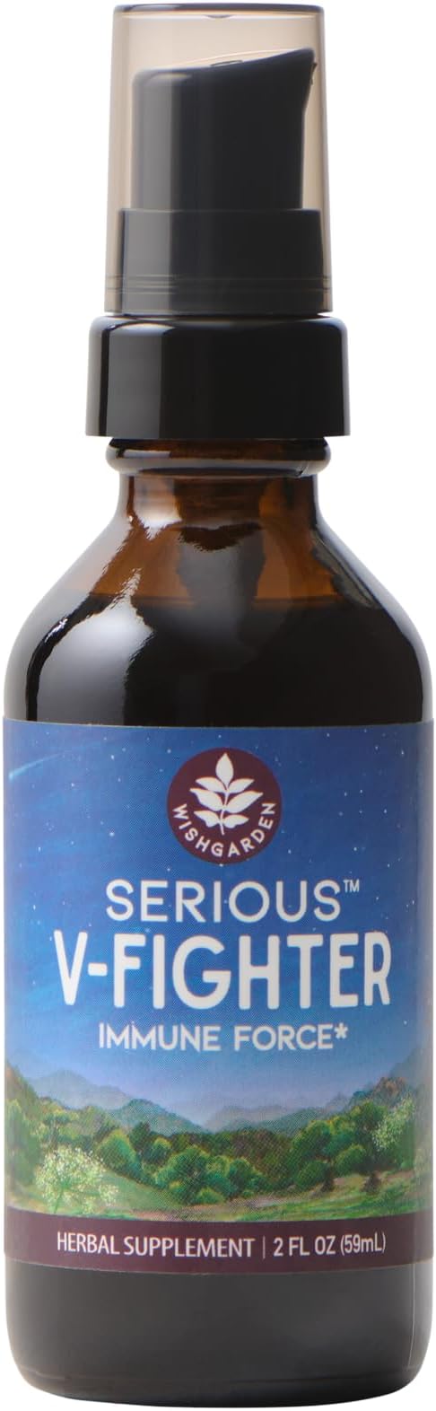 WishGarden Herbs Serious V-Fighter - Plant-Based Herbal Rapid Immune Support &amp Respiratory Health with OSHA &amp Goldenseal Soothes Aches &amp Irritated Lungs Supports Optimum Body Temperature