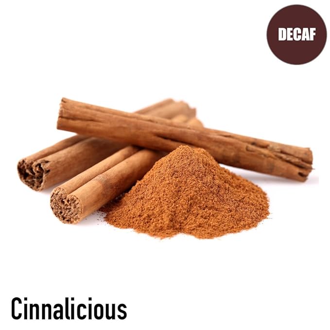 Volcanica Cinnalicious Flavored Decaf Coffee Whole Bean Fresh Roasted 16-ounce