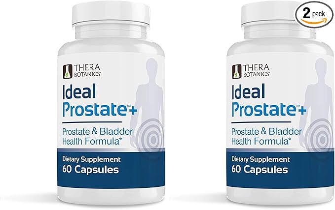 Advanced Men's Prostate Support by Ideal Prostate Plus with Saw Palmetto Lycopene and More for Natural Relief (Pack of 2)