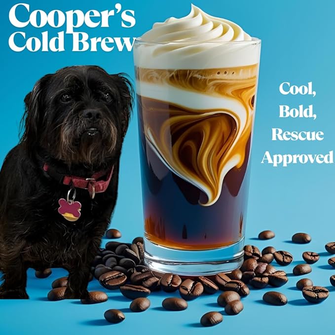 Dog Lover's Coffee – Cooper’s Cold Brew Coffee | Medium Roast Chiapas Single Origin | Smooth Chocolate &amp Toffee | Coarse Grind 12oz