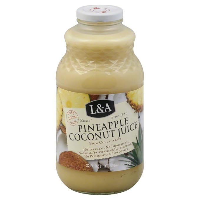 L &amp A Pineapple Coconut Juice 32.0 FO(Pack of 6)