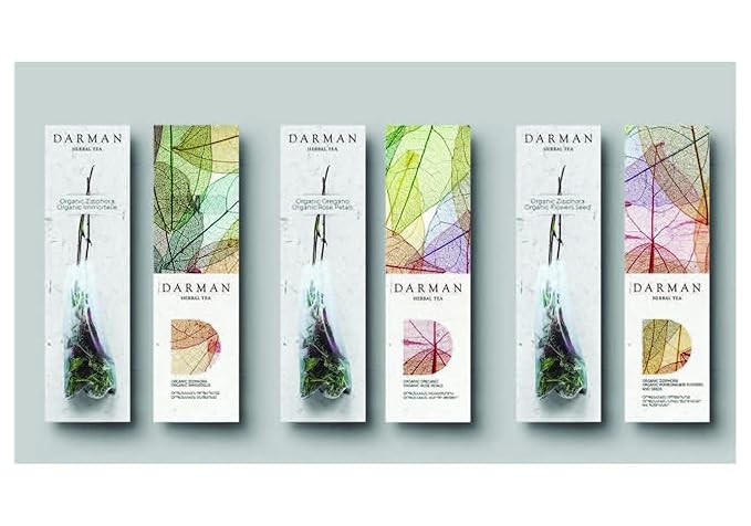 DARMAN Herbal Organic Tea Green book- 12 items (6 types x 2)