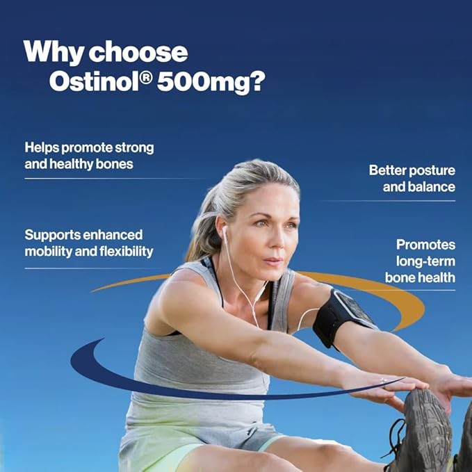 ZYCAL Ostinol Maximum Strength 500 mg (New and Improved Ostinol 450 mg) - Bone &amp Joint Supplement for Intense Bone Loss and Joint Dysfunction - 60 Capsules