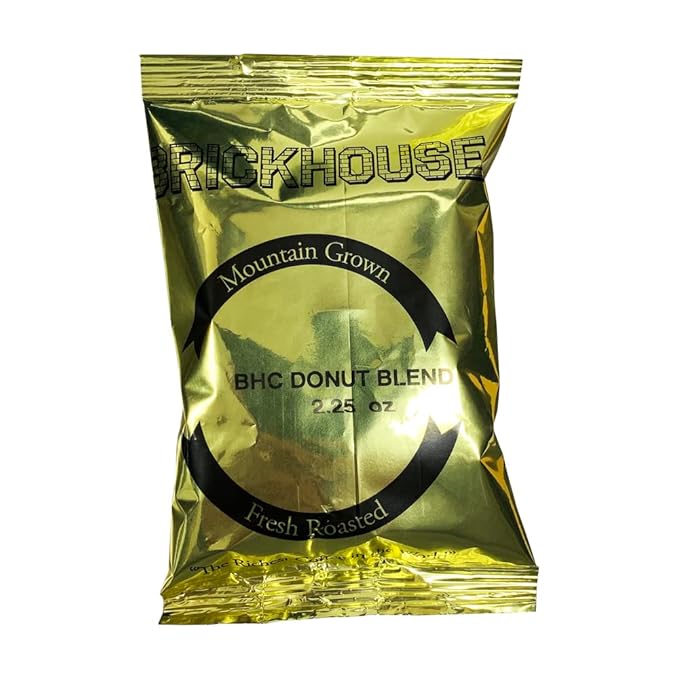 Brickhouse Coffee Donut Blend Ground Coffee 144/2.25 oz packets 144 eaches Medium Roast