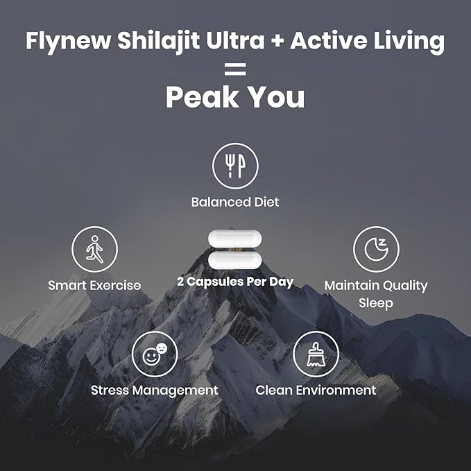 Shilajit for Men Women Shilajit with Naturally Fulvic Acid &amp L-Arginine Himalayan Shilajits for Extra Power Stamina &amp Immune Support Non-GMO Made in USA 60 Capsules 1300mg Per Serving